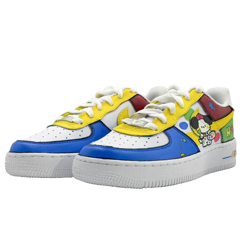 [Custom Art painter]  Air Force 1 Skateboarding Shoes Women's Low-top Yellow