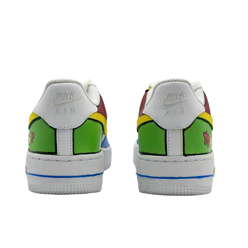 [Custom Art painter]  Air Force 1 Skateboarding Shoes Women's Low-top Yellow