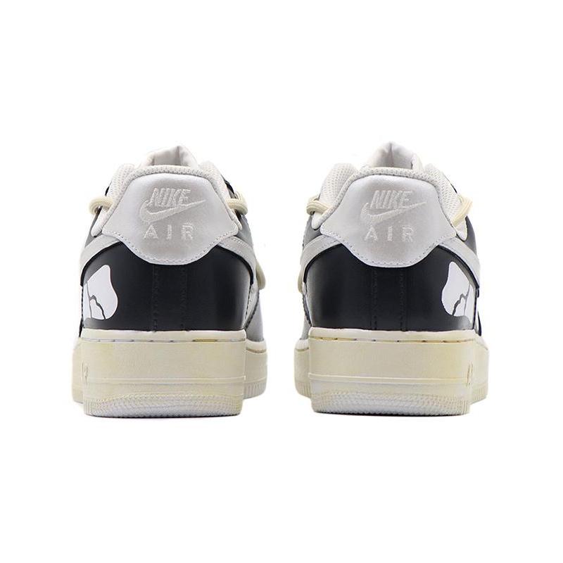 [Custom The skull's toes are black and white]  Air Force 1 Skateboarding Shoes Women's Low-top Black/white