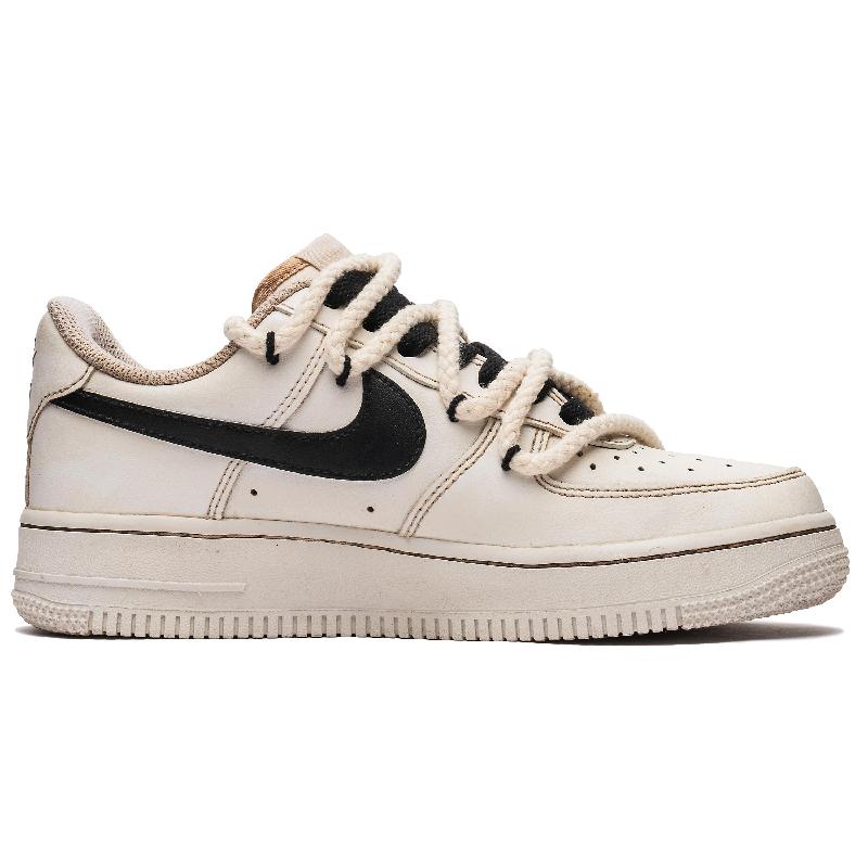 [Custom Women's ink-wash art in pink and blue]  Air Force 1 Skateboarding Shoes Women's Low-top Pink And Blue