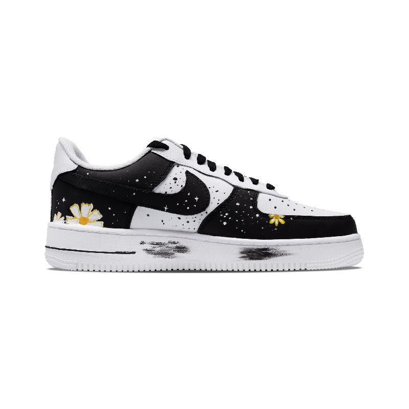 [Custom Encounter Daisy women's style]  Air Force 1 Skateboarding Shoes Women's Low-top White/yellow