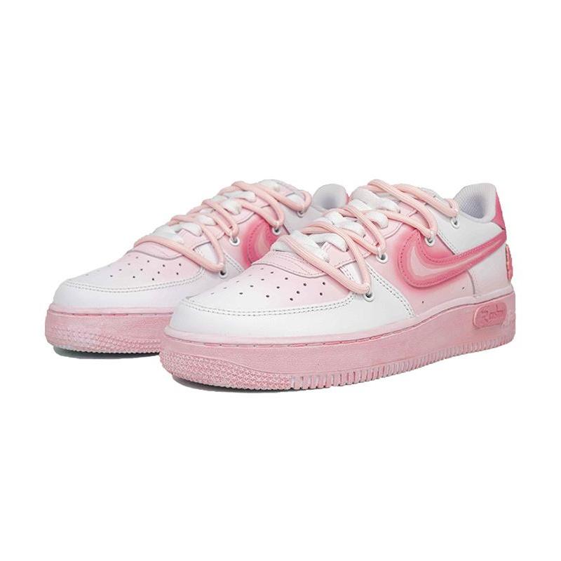 [Custom Women's teddy bear gummy candies in pink and white]  Air Force 1 Skateboarding Shoes Women's