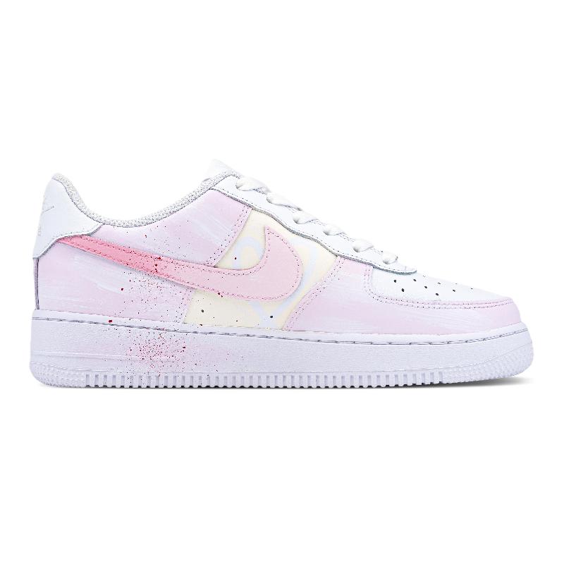 [Custom Secret Love words]  Air Force 1 Skateboarding Shoes Women's Low-top White
