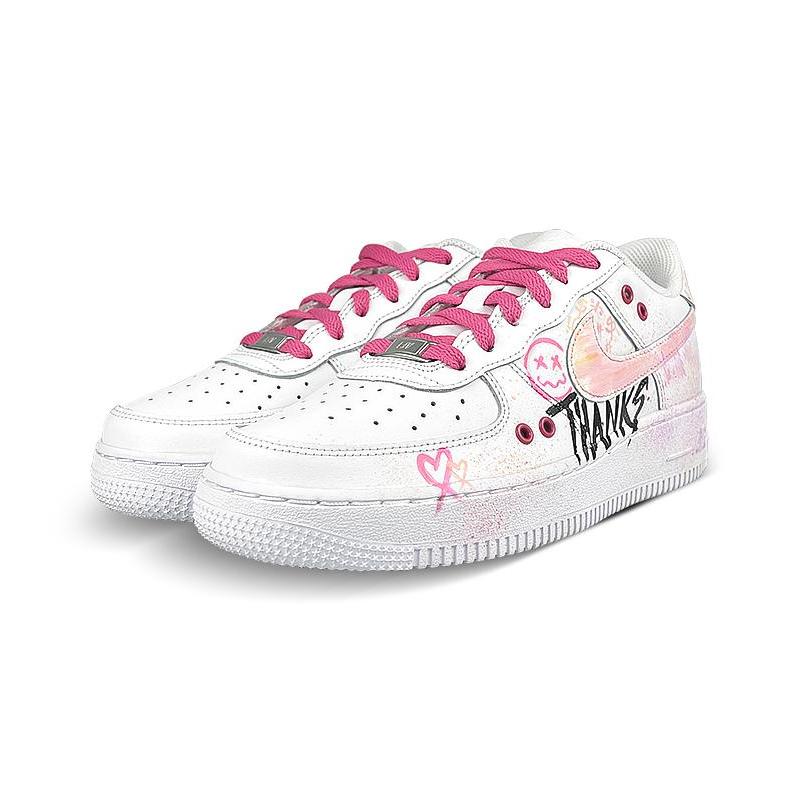 [Custom Satin Sugar]  Air Force 1 Skateboarding Shoes Women's