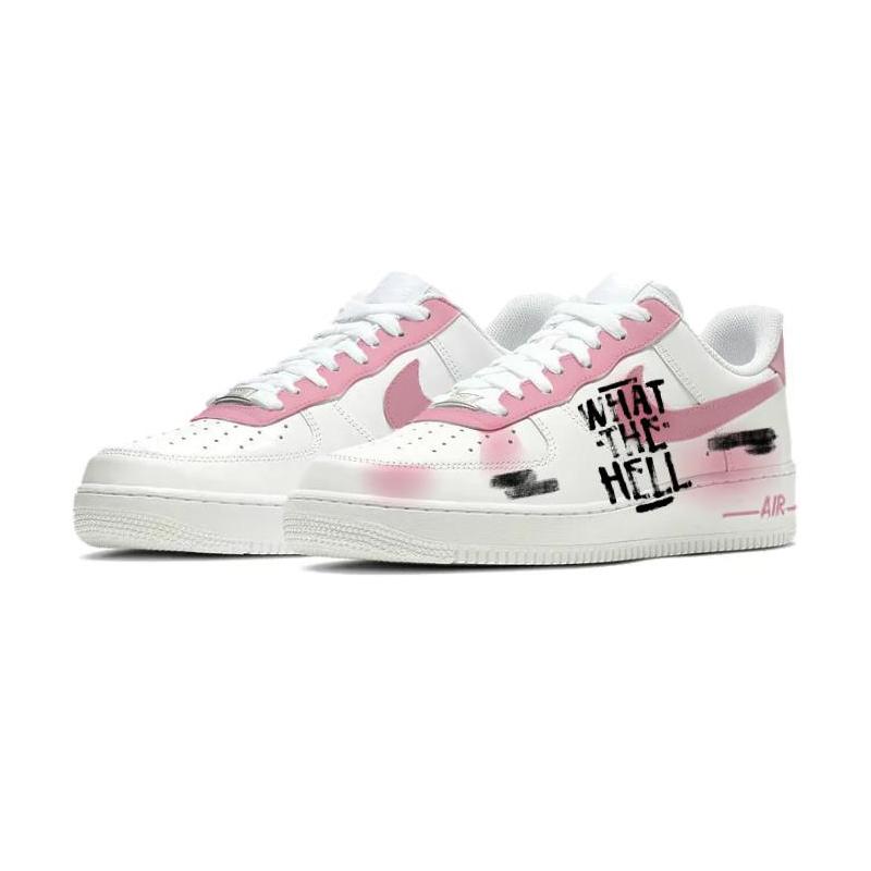 [Custom Passionate love with pink charm]  Air Force 1 Kids' Skateboarding Shoes Grade School