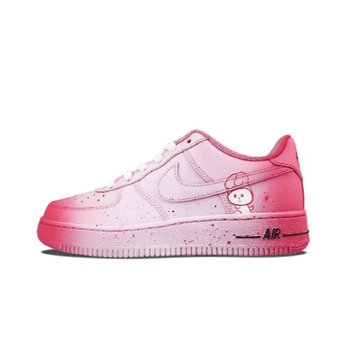 [Custom Pink Rabbit Planet]  Air Force 1 Skateboarding Shoes Women's