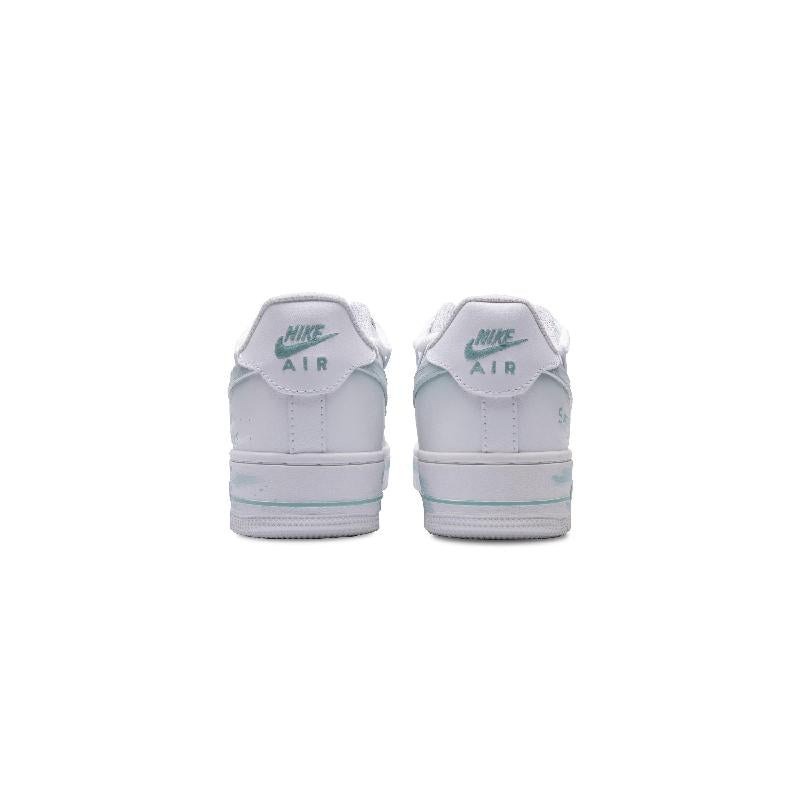 [Custom Mint marshmallows]  Air Force 1 Skateboard Shoes Women's Low-Top Blue/White