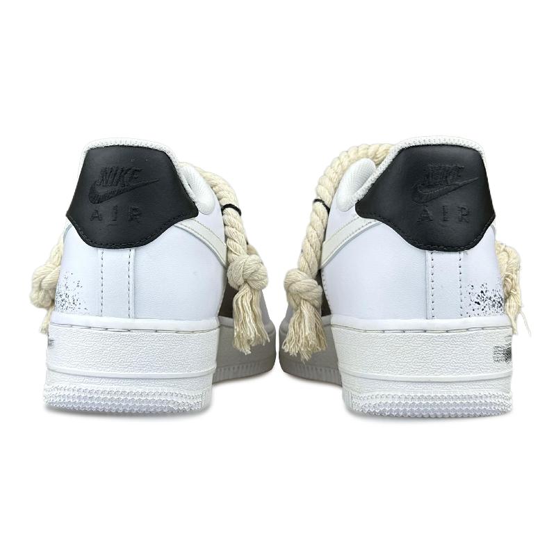 [Custom Female hacker panda]  Air Force 1 Skateboarding Shoes Women's Low-top Black/white/brown
