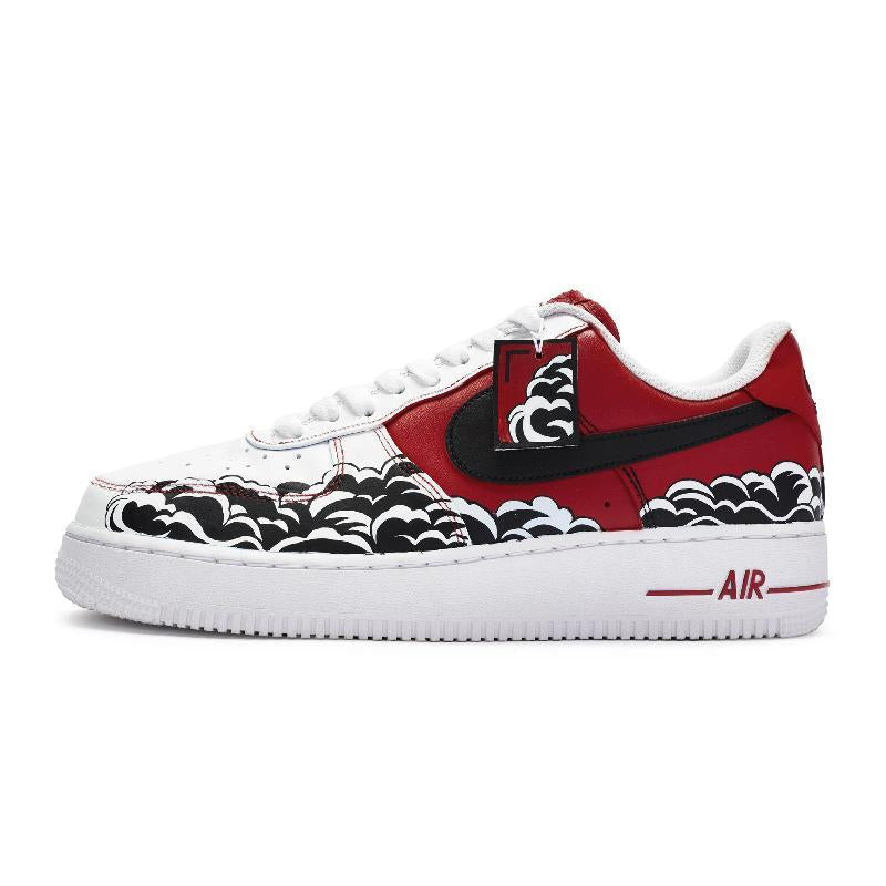 [Custom A woman's beauty is like a rose river]  Air Force 1 Skateboarding Shoes Women's Low-top White