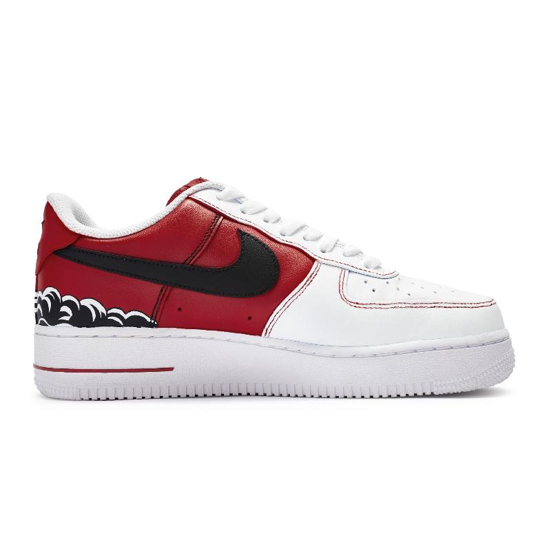 [Custom A woman's beauty is like a rose river]  Air Force 1 Skateboarding Shoes Women's Low-top White