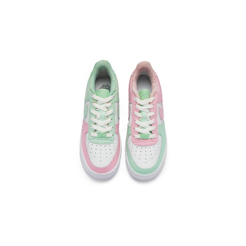 [Custom Lime And Peach]  Air Force 1 Skateboarding Shoes Women's