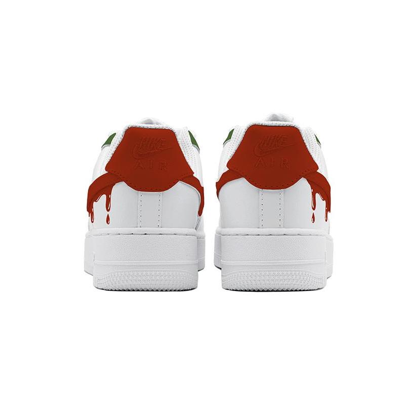 [Custom Christmas Snowy Night]  Air Force 1 Skateboarding Shoes Women's Low-top White
