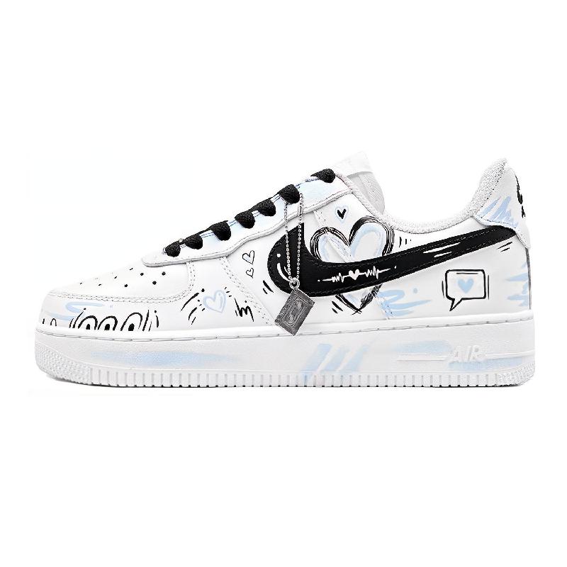 [Custom Blue Explosive Bingo]  Air Force 1 Skateboarding Shoes Women's