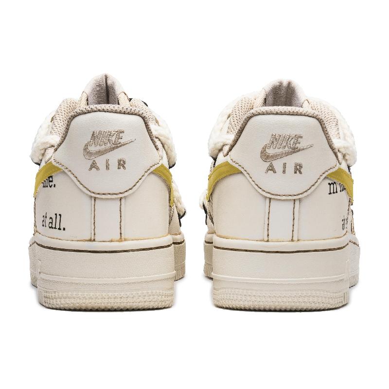 [Custom Coffee bright yellow bullet screen]  Air Force 1 Kids' Skateboarding Shoes Grade School