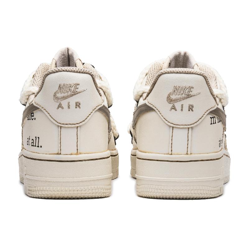 [Custom Woman-style coffee bullet-screen mocha]  Air Force 1 Kids' Skateboarding Shoes Grade School
