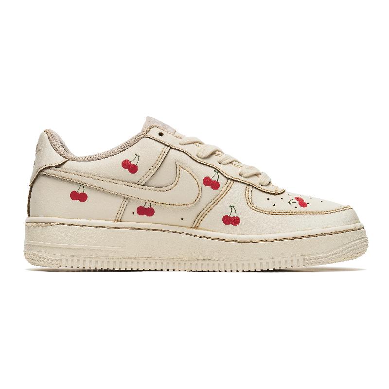 [Custom Women's coffee dyed with cherries]  Air Force 1 Skateboarding Shoes Women's
