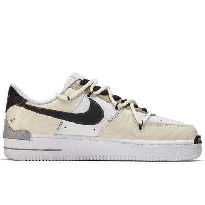 [Custom Enter the wild]  Air Force 1 Skateboarding Shoes Women's Low-top Brown/Green