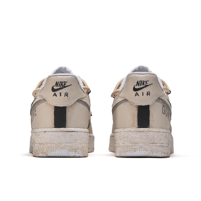 [Custom Sand dune]  Air Force 1 Skateboarding Shoes Women's Low-top Brown/brown/black