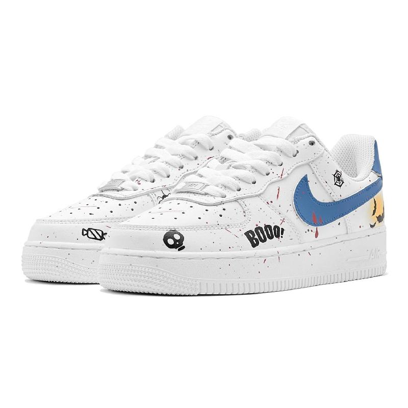 [Custom Halloween Batgirl]  Air Force 1 Skateboarding Shoes Women's Low-top Black