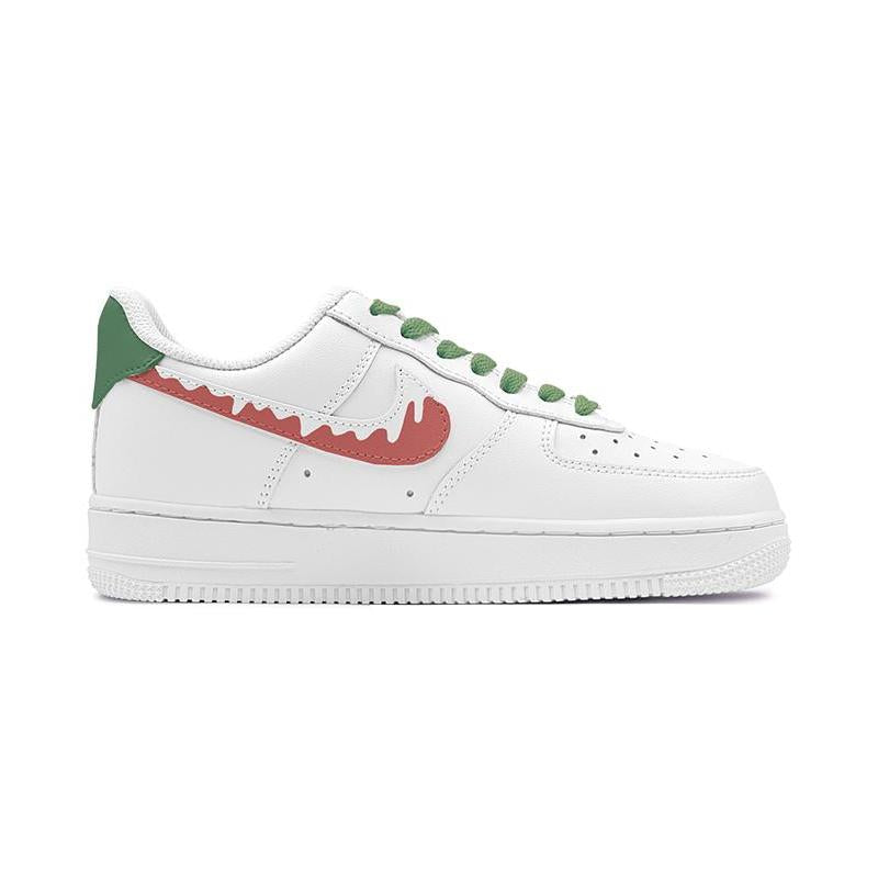 [Custom Elven Elk Woman]  Air Force 1 Skateboarding Shoes Women's Low-top Red