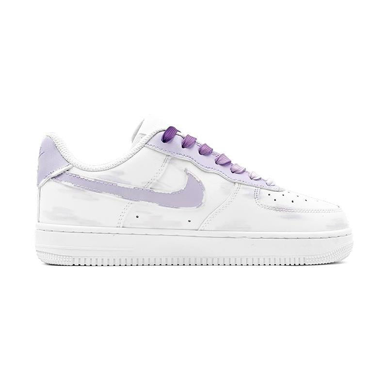 [Custom Purple lover's heart]  Air Force 1 Skateboarding Shoes Women's