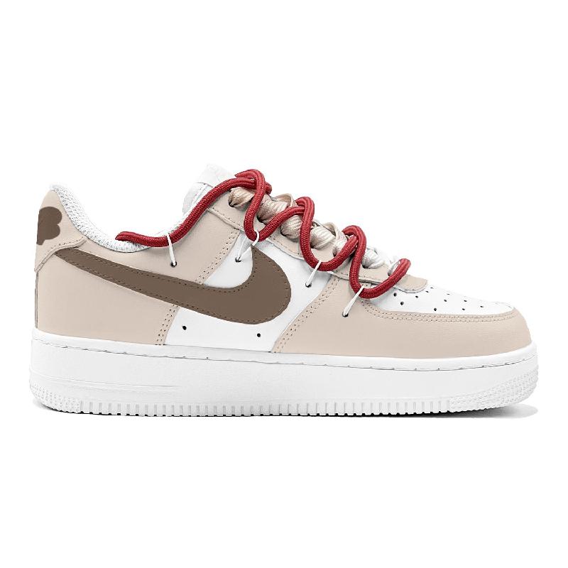 [Custom Santa Fawn]  Air Force 1 Kids' Skateboarding Shoes Grade School