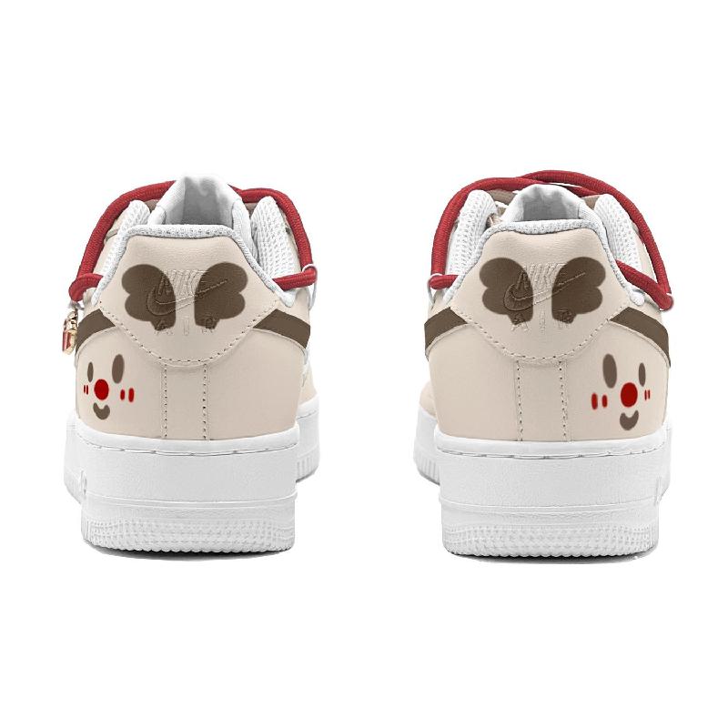 [Custom Santa Fawn]  Air Force 1 Kids' Skateboarding Shoes Grade School