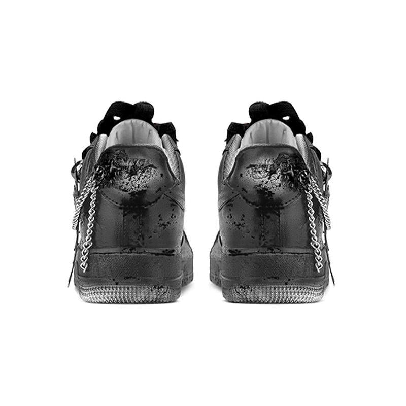 [Custom Women's cross in black and grey]  Air Force 1 Skateboarding Shoes Women's