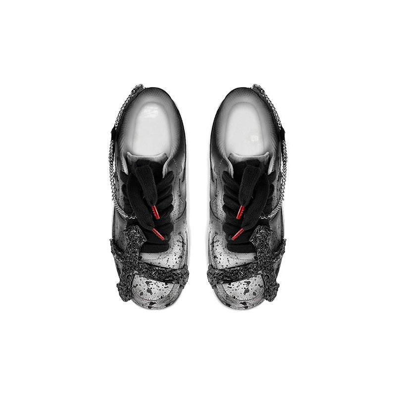 [Custom Women's cross in black and grey]  Air Force 1 Skateboarding Shoes Women's