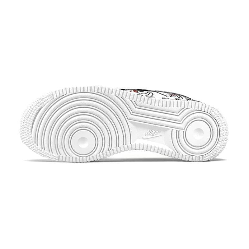 [Custom Female street graffiti in GD color]  Air Force 1 Skateboarding Shoes Women's Low-top White/Blue/Black