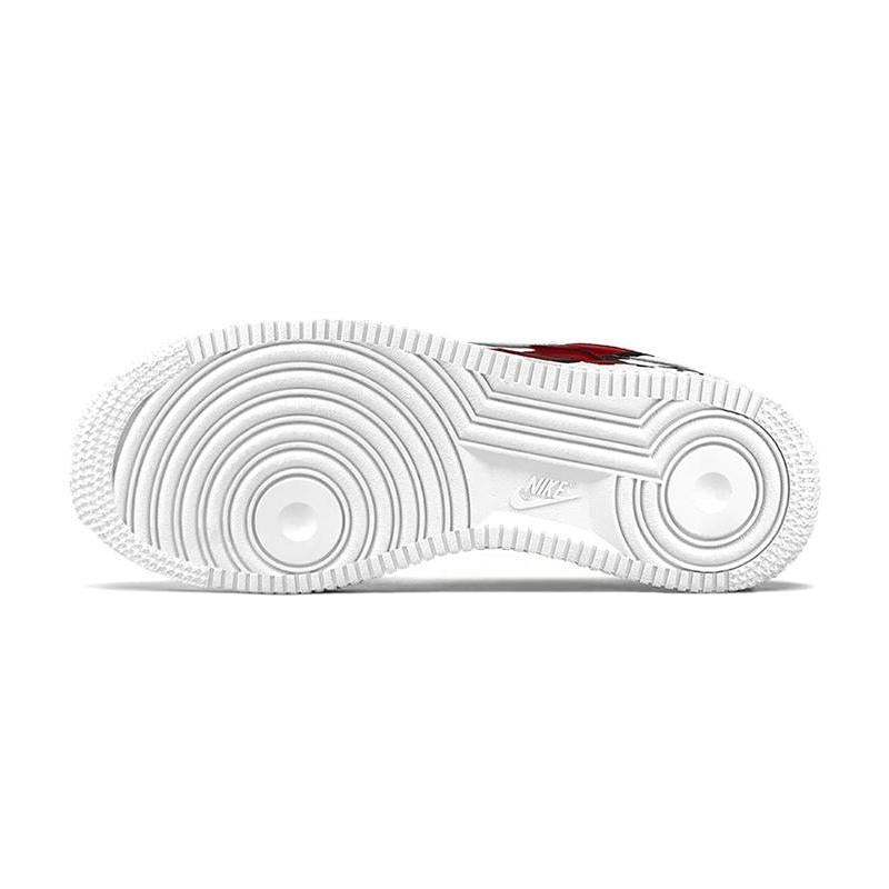 [Custom The female super villain clown is black and red]  Air Force 1 Skateboarding Shoes Women's Low-top Black/white/red