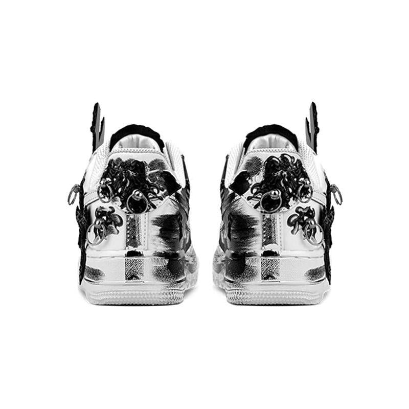 [Custom A female skull in black and white]  Air Force 1 Skateboarding Shoes Women's