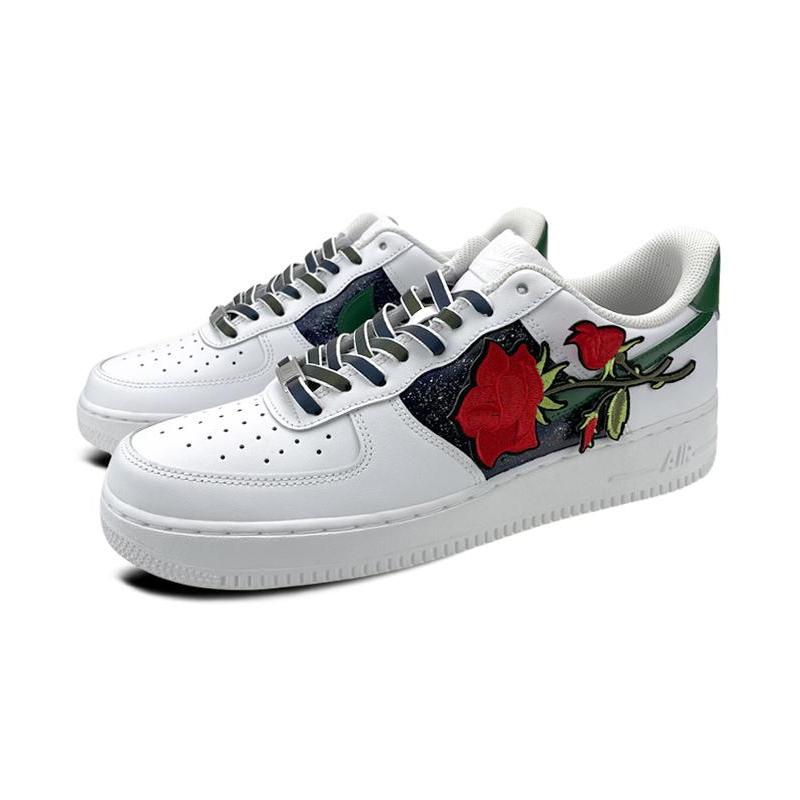 [Custom Women's 520 Starry sky]  Air Force 1 Skateboarding Shoes Women's Low-top White/Blue/Red