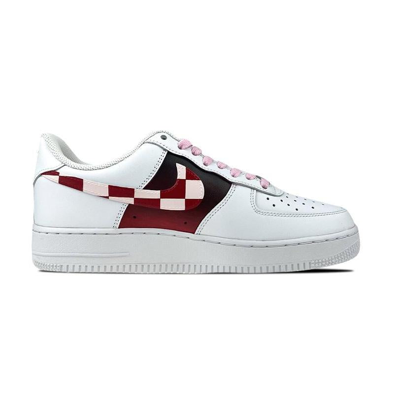 [Custom The female model, Nezuko Kamado]  Air Force 1 Skateboarding Shoes Women's Low-top White/powder
