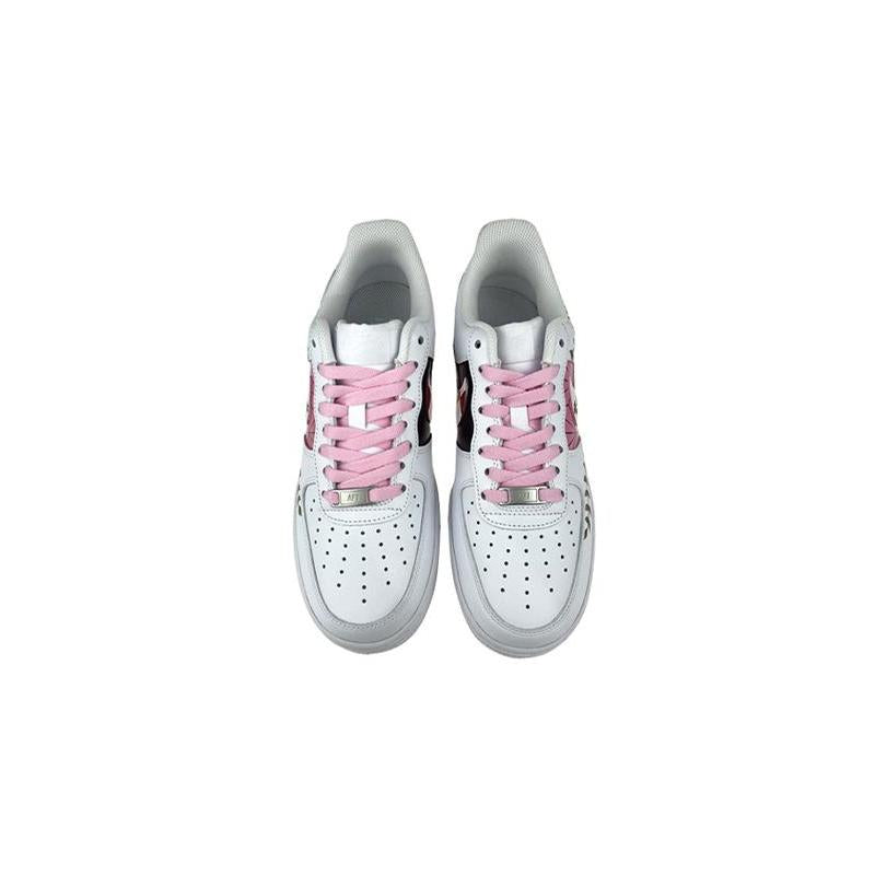 [Custom The female model, Nezuko Kamado]  Air Force 1 Skateboarding Shoes Women's Low-top White/powder