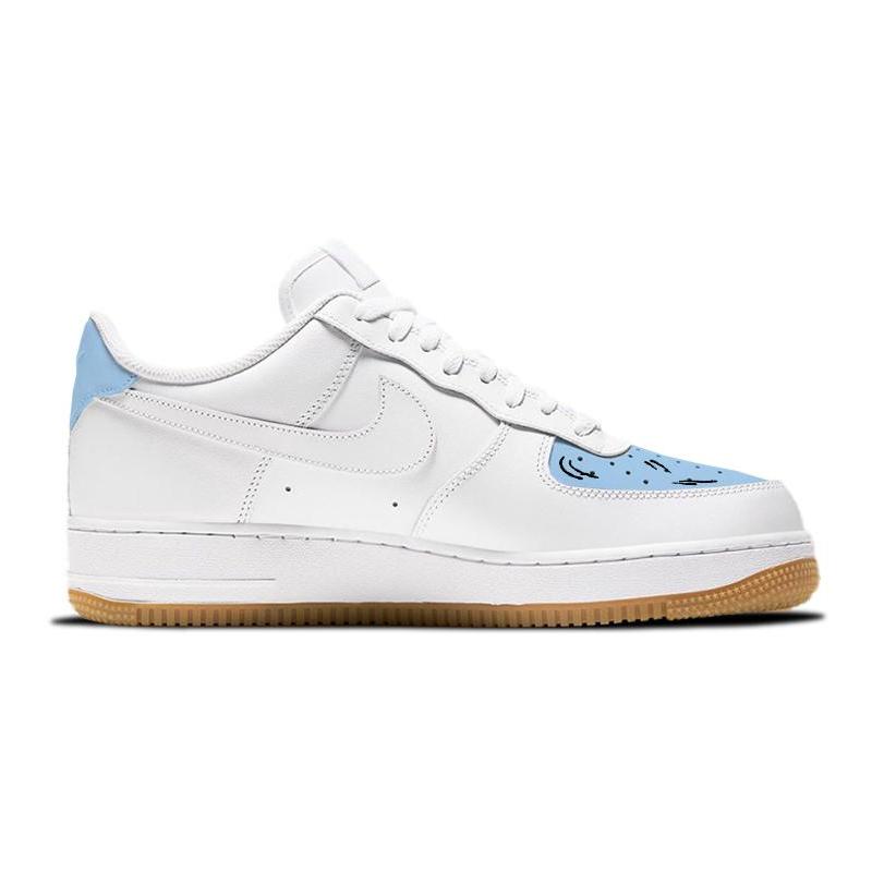 [Custom Football World Cup]  Air Force 1 Skateboarding Shoes Men Low-top Blue/white