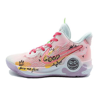 [Custom Give Me Five]  KD Trey 5 IX Vintage Basketball Shoes Unisex Mid-top Pink