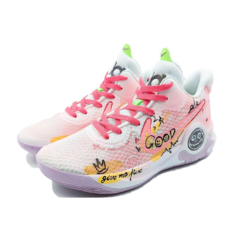 [Custom Give Me Five]  KD Trey 5 IX Vintage Basketball Shoes Unisex Mid-top Pink