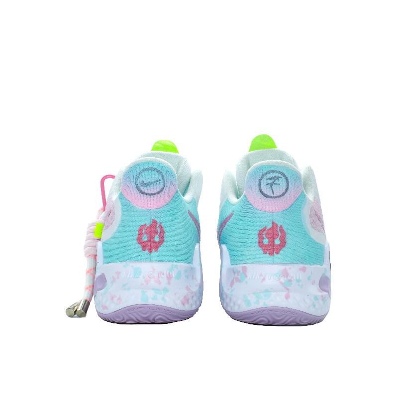 [Custom Passionate ink splashing]  KD Trey 5 IX Basketball Shoes Unisex Mid-Top Blue/Pink