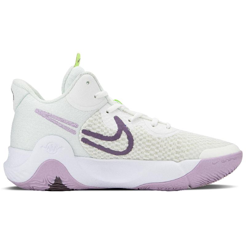 [Custom The streets are lively]  Trey 5 Vintage Basketball Shoes Unisex Mid-top Purple/white