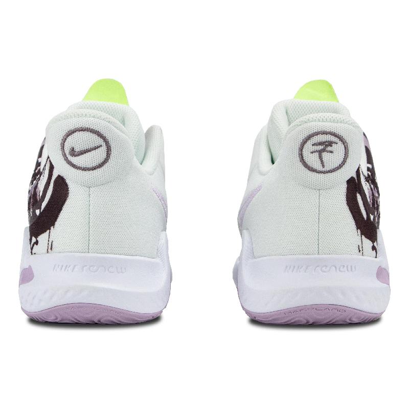 [Custom The streets are lively]  Trey 5 Vintage Basketball Shoes Unisex Mid-top Purple/white