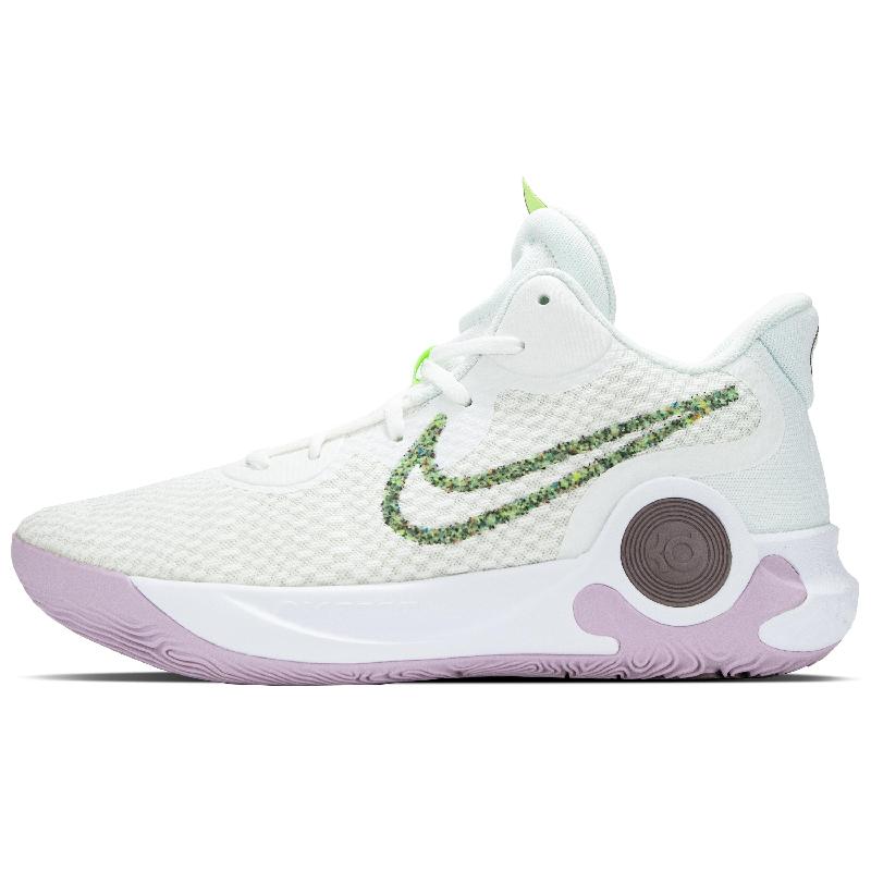 [Custom The streets are lively]  Trey 5 Vintage Basketball Shoes Unisex Mid-top Purple/white