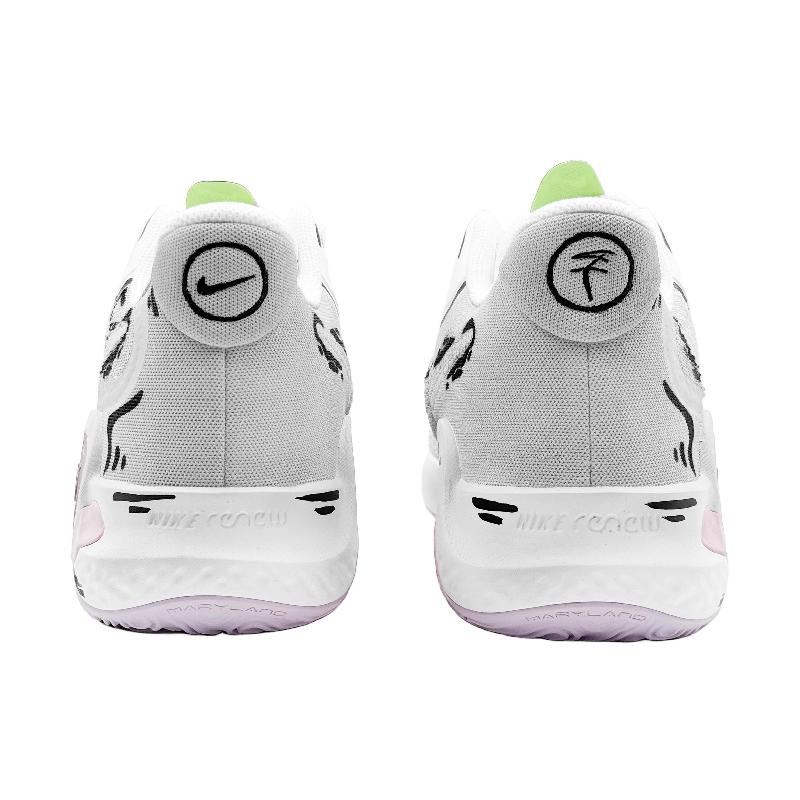 [Custom Two-dimensional grey]  KD Trey 5 IX Vintage Basketball Shoes Unisex Mid-top White/Black