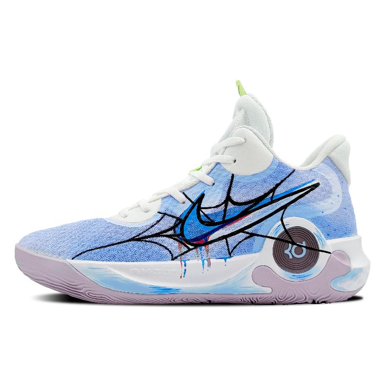 [Custom Submetaverse blue]  KD Trey 5 IX Vintage Basketball Shoes Unisex Mid-top Blue