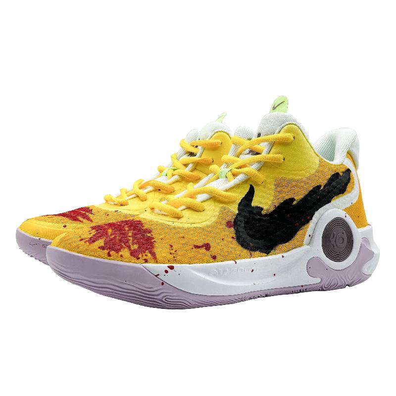[Custom The dragon roars and the tiger roars]  KD Trey 5 IX Vintage Basketball Shoes Unisex Mid-top Red