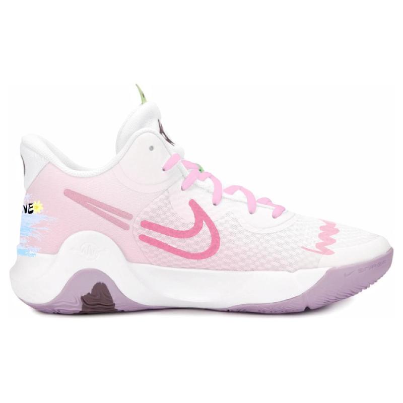 [Custom Pink moment]  KD Trey 5 IX Vintage Basketball Shoes Men Low-top White/pink