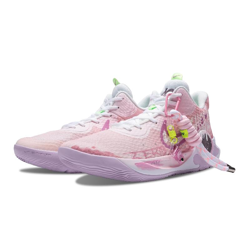 [Custom Plum soda water]  KD Trey 5 IX Vintage Basketball Shoes Unisex Low-top Pink