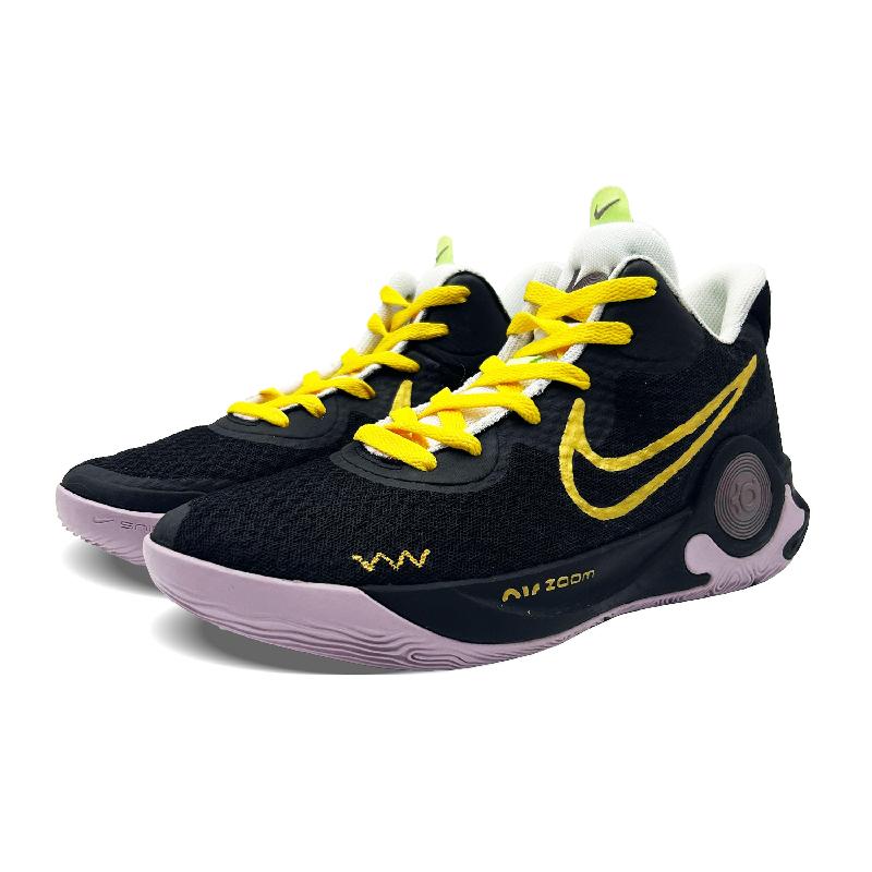 [Custom The lone warrior]  KD Trey 5 IX Vintage Basketball Shoes Unisex Mid-top Black/Gold