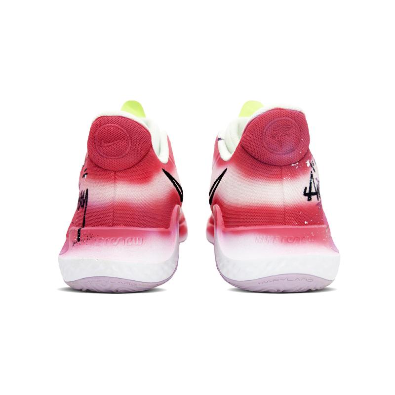 [Custom The same kind of funny thump for both men and women]  KD Trey 5 IX Vintage Basketball Shoes Unisex Mid-Top White/Black/Pink