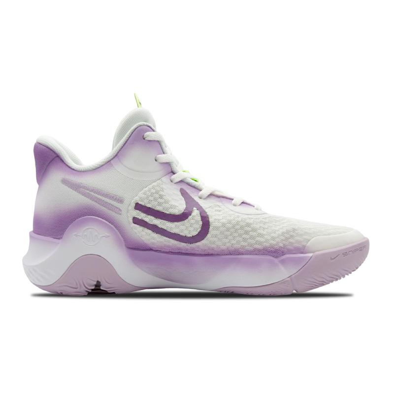 [Custom Unisex light wisteria purple]  KD Trey 5 IX Vintage Basketball Shoes Unisex Mid-top White/purple
